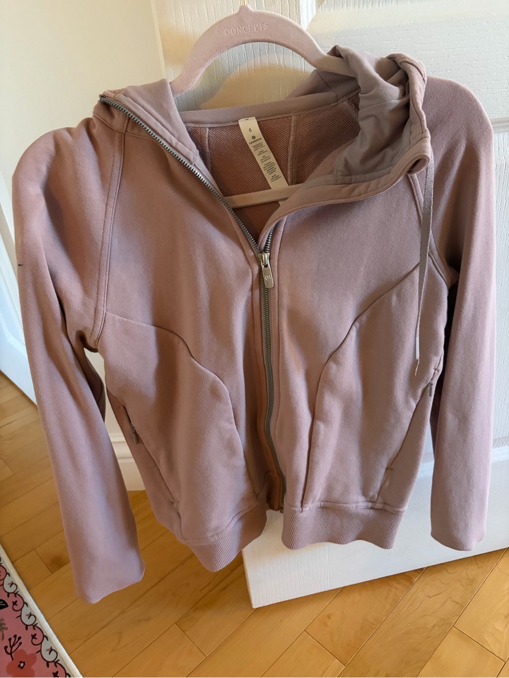 lululemon athletica Dusty Mauve Hooded Zip Jacket